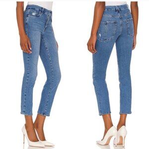 Good American Good Legs Straight Split Pocket Jeans NWT